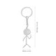 thumbnail image 3 of Llavero con colgante de garabato divertido, llavero Stickman de acero inoxidable (estilo cadena), 2 uds., 3 of 5