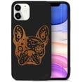 thumbnail image 1 of Case Yard Wooden Case for iPhone-11 Soft TPU Silicone cover Slim Fit Shockproof Wood Protective Phone Cover for Girls Boys Men and Women Supports Wireless Charging Bulldog Design, 1 of 7