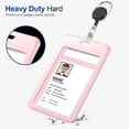 thumbnail image 3 of Dujiujun ID Card Holder Slide Cover Transparent Window Hanging Hole Protective Certificate Holder Stationery Students Nurse Office Workers Name Card Protector, 3 of 8