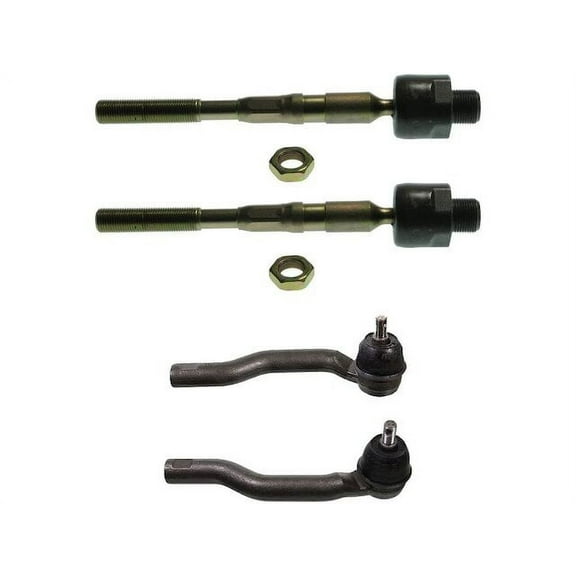 Front Inner and Outer Tie Rod End Set - 4 Piece - Compatible with 2007 - 2014 Ford Edge 2008 2009 2010 2011 2012 2013