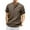 Khaki, variant on Dvprdro Summer Men's Tops Solid Casual Short Sleeve Shirts Button V Neck Athletic Tunic Blouse Tops Army Green S