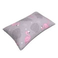 thumbnail image 3 of Balery Pink Flamingo Pillow Covers,Bed Pilowcases,Reversible Plush Throw Pillow Covers End Pillow Encasement,Pillow Case - 16"X24", 3 of 9