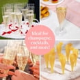 thumbnail image 6 of 100 Gold Plastic Champagne Flutes - 4.5 oz Disposable Champagne Glasses for Toasting at Weddings, Mimosas, Cocktails, Great Gatsby Party Decorations, and Events, 6 of 6