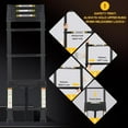 thumbnail image 4 of Telescoping Ladder for RV & Attic, 10.5FT Aluminum Extension Ladder with Dual Locking Mechanism, Max Load 330lbs, Compact Foldable Ladder for Roof, Home, Travel Trailer & Multi-Surface Use, 4 of 8