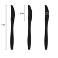 thumbnail image 3 of 100 Individually Wrapped Black Plastic Knives - Sturdy, Durable, and Hygienic Disposable Knives for Takeout, Catering, and Events, 3 of 5