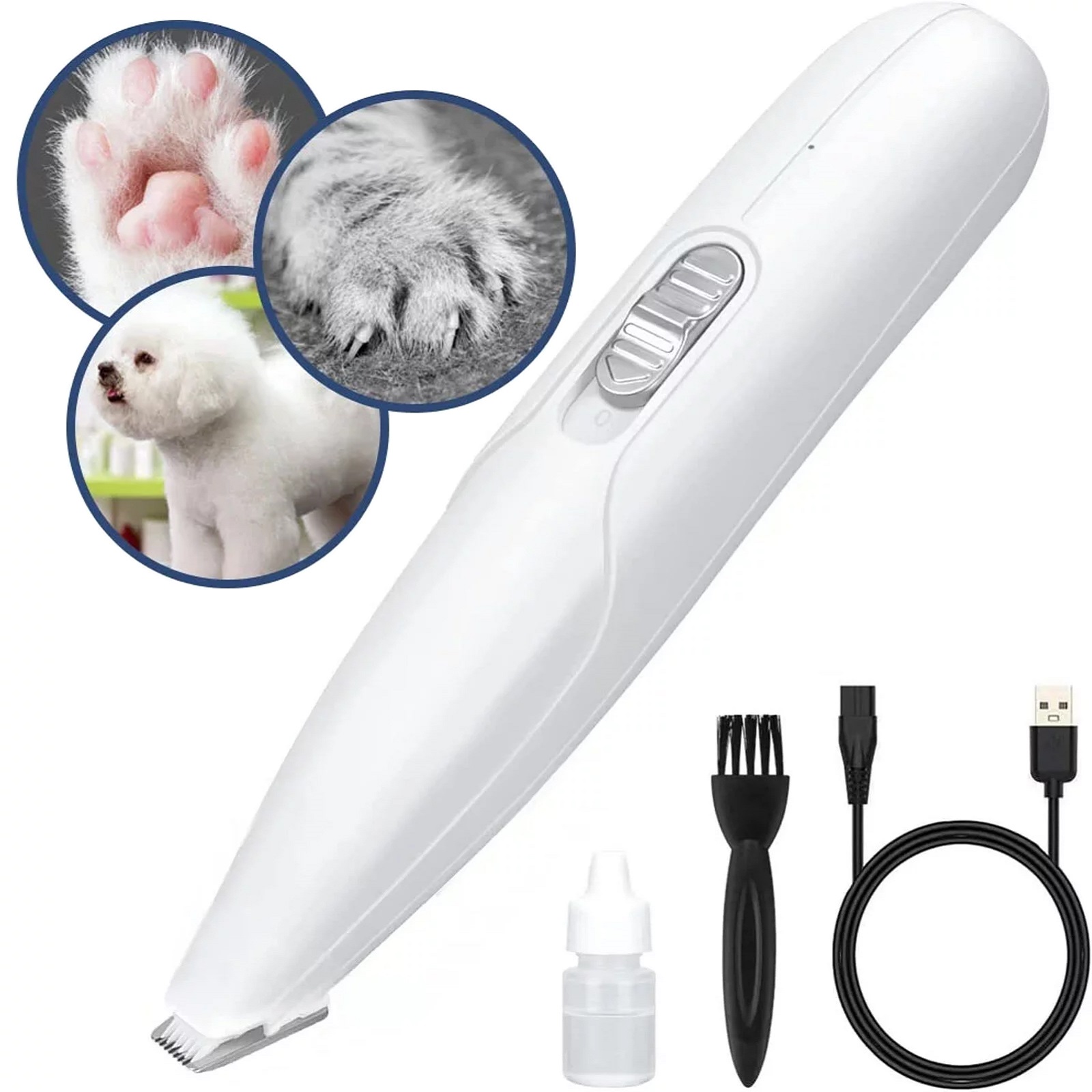 Oenbopo Dog Clippers for Grooming, Cordless Cat and Small Dogs Clipper, Low Noise Electric Pet