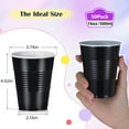 thumbnail image 2 of MODANU 50 Pcs Plastic Cups 16 oz Disposable Drinking Cups Bulk Colored Water Cups for Beverage Coffee Picnics Christmas Day Birthday Party Wedding Thanksgiving (Black), 2 of 7