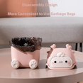 thumbnail image 4 of Cute Flip Trash Can Cute Animal Shape Trash Cans Cute Desktop Trash Can for Bathrooms,Kitchens,Offices,Waste Basket for Dressing Table(Pink), 4 of 5