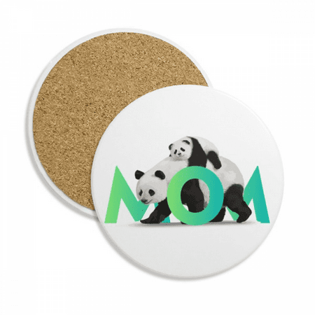 

Maternal Animal Panda Raising Coaster Cup Mug Tabletop Protection Absorbent Stone