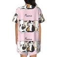 thumbnail image 3 of Bingfone Cute Cats Print Pajamas Sets for Women Soft Short-Sleeved Pjs with Lounge Shorts Two Piece Sleepwear, 3 of 8