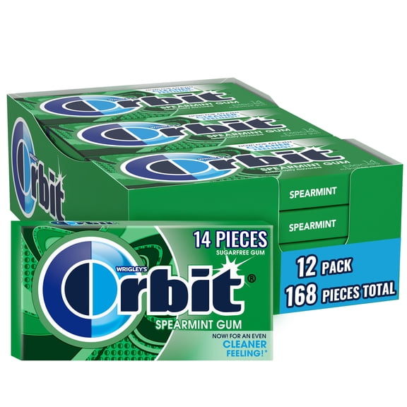 Orbit Spearmint Sugar Free Chewing Gum - 12 Ct Bulk Box