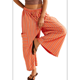 thumbnail image 1 of Pantalones Anchos Cómodos de Verano para Mujer, Color Naranja, Talla XL, 1 of 5