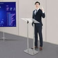 thumbnail image 5 of Acrylic Podium Lecterns Clear Podium Stand Floor Standing Podium Desk 30-90°, 5 of 16