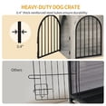 thumbnail image 4 of Hzuaneri Dog Crate Furniture, 39.4" Wooden Dog Kennel with Cushion, Indoor Dog Cage for Medium to Large Dog, Decorative Pet House Side End Table TV Stand, Heavy Duty, Greige Black, 4 of 10