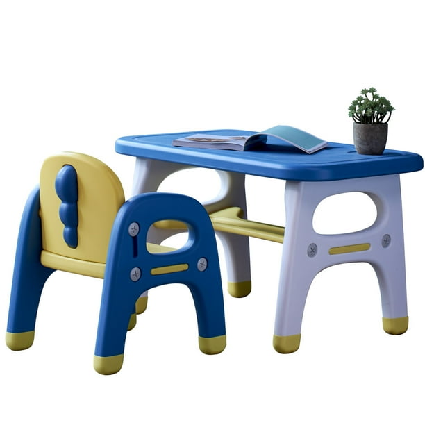 Activity Table Set With One Chair Kids Table Chair Set Walmart Com Walmart Com