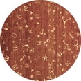 thumbnail image 1 of Ahgly Company Indoor Round Abstract Brown Modern Area Rugs, 3' Round, 1 of 4