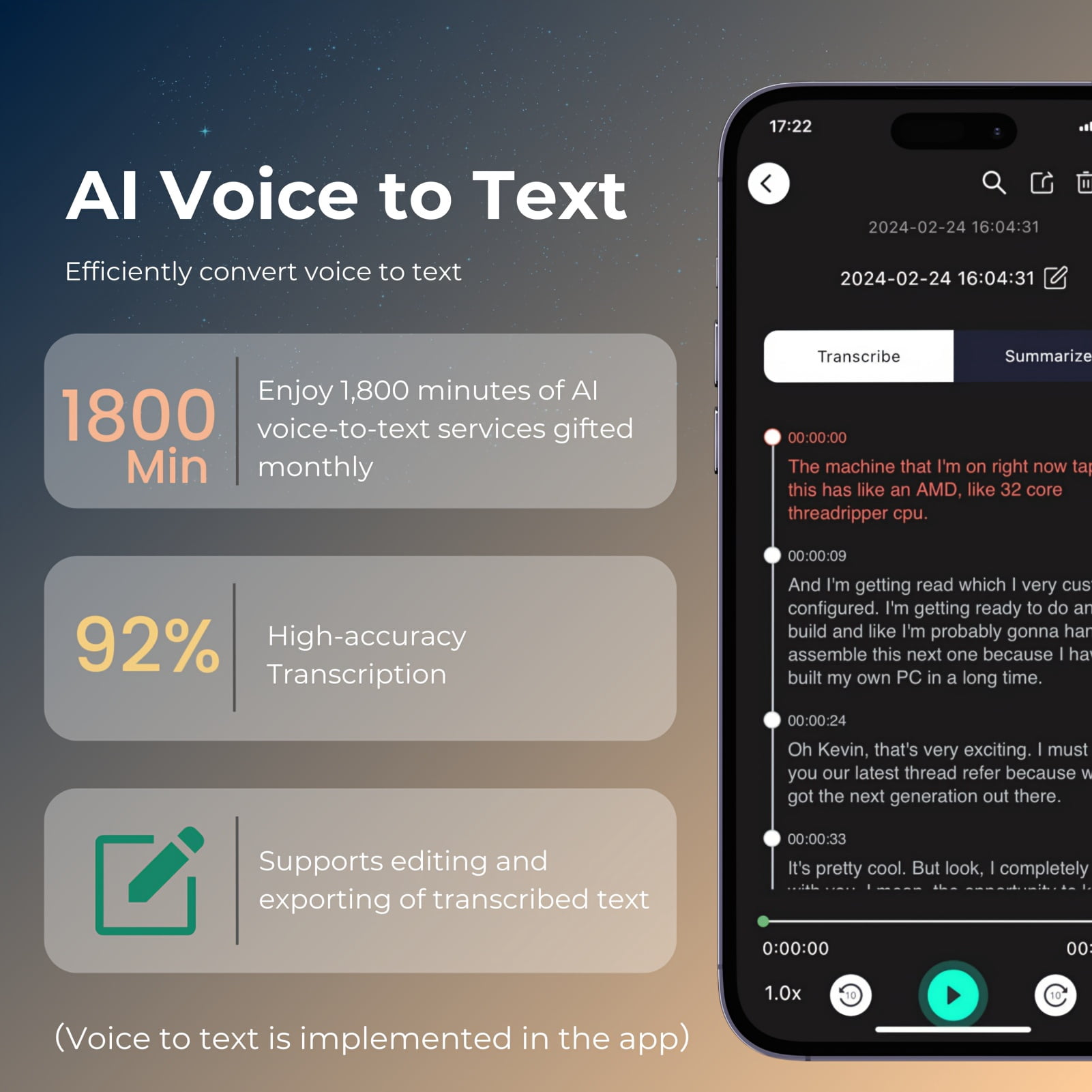 AI Voice Recorder with APP for Voice-to-Text Transcription, Translation, GPT-4o Summary, Mind Mapping, 64GB Storage, And A Magnetic Design, for Calls, Lectures, And Meetings, By FoCase Rec