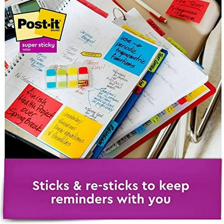 Post-it Super Sticky Notes, 3x3 in, 5 Pads, 2x the Sticking Power, Playful  Primaries, Primary Colors (Red, Yellow, Green, Blue, Purple)