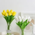 thumbnail image 5 of 3Artificial Latex Tulips Flowers Faux Tulip Stems PU Real Touch Tulips for Wedding Party Home Decoration (White), 5 of 5