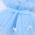 thumbnail image 3 of IBTOM CASTLE Toddler Baby Girls Birthday Party Dress Butterfly Embroidery Princess Tulle Tutu Wedding Pageant Evening Prom Ball Gown 2-3 Years Blue Butterfly, 3 of 8