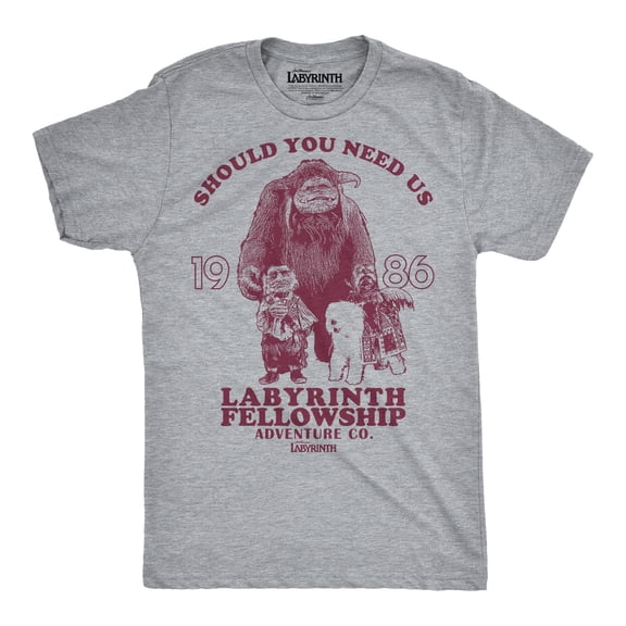 Mens Funny T Shirts Labyrinth Fellowship Adventure Co Jim Henson's Jim Movie Tee For Guys Graphic Tees