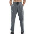 thumbnail image 1 of Pantalones deportivos casuales de color liso para hombre, de nueve pulgadas de ancho, cómodos y sueltos, de seda helada, para correr, fitness, transpirables, para secado rápido., 1 of 8