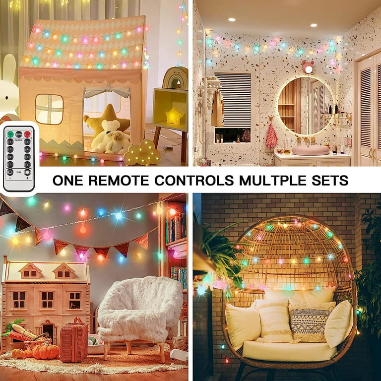 LOUIS CHOICE Battery and USB Powered Globe String Lights, 50  Decorative Globes, Warm String Lights for Bedroom, Garden, Christmas,  Holiday and Party, Remote Control, Waterproof and Dimmable, 16 ft : Home