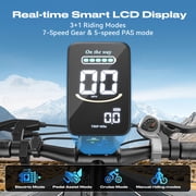 Electric Bike for Adults,1200W Peak Ebike, 50Miles 25MPH Commuting Electric Mountain Bike, 26 Adult Electric Bicycle with Removable Battery, 21 Speed,UL All Terrain E-Bike (Silver-55 Miles)