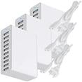 thumbnail image 1 of Cargadores USB Multipuertos VentDepot ChargerFastWhite 3Pzas 10 Puertos USB 100-240V 50-60Hz 5V 10A Max Blanco, 1 of 1