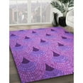 thumbnail image 3 of Ahgly Company Machine Washable Indoor Square Transitional Heliotrope Purple Area Rugs, 8' Square, 3 of 7