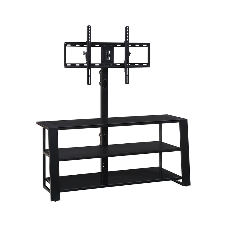 Whalen Zane 3-in-1 TV Stand for TVs up to 70 inch, Glassy Black
