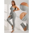 thumbnail image 3 of Unique Bargains Women's Off-Shoulder Slim Fit Soft Shapewear Jumpsuit M Gray, 3 of 6
