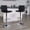 Black, variant on Emma + Oliver Button Tufted White Vinyl Adjustable Height Barstool