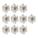 thumbnail image 1 of Conjunto de 10 piezas de flores artificiales resplandecientes para celebrar la Navidad, centro de mesa, adornos festivos para bodas, guirnalda hecha Plata, 1 of 8