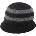 thumbnail image 1 of LinYooLi Bucket Hat for Women Knitted Plush Fisherman Hat Ear Protection Warm Bowler Hat Fashion Color Block Arrow Design, 1 of 8
