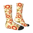 thumbnail image 3 of Uemuo Scandinavian Alphabet2 Pattern Women's Crew Socks, Soft Durable Breathable Moisture-Wicking with Odor Control Cotton socks, 3 of 9