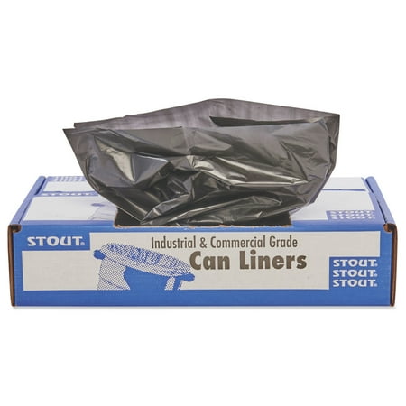 

Stout by Envision T3039B13 Total Recycled Content Plastic Trash Bags 30 Gal 1.3 Mil 30 X 39 Brown/black 100/carton