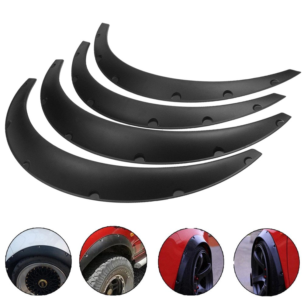 Fenders 4Pcs JDM Universal Flexible Fender Flares Wide Body Kit Wheel