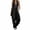Black, variant on Women's Zip Up Sleeveless Jumpsuit Stand Collar Casual Stretch Romper with Pockets