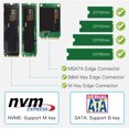 thumbnail image 5 of 2Pcs 3 in 1 NGFF and mSATA SSD Adapter Card, Electop M.2 NVME to PCIE/ M.2 SATA SSD to SATA III/ mSATA to SATA Converter, Support 2280/ 2260/ 2242 /2230 Host Controller Express Card, 5 of 5