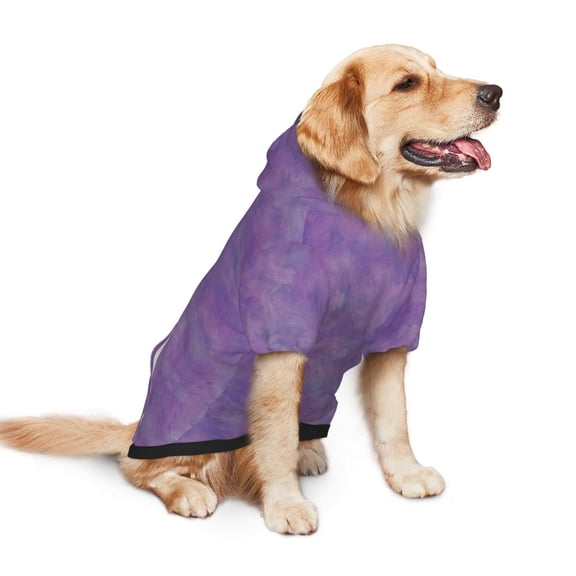 Purple Paint Dog Hoodie Pet Coat for Medium and Large Dogs Daily Use Small