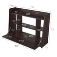 thumbnail image 6 of Pemberly Row Contemporary Wall Mounted Floating Desk in Espresso, 6 of 6