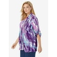 thumbnail image 3 of Woman Within Plus Size Rayon Pintucked Effortless Tunic Blouse, 3 of 5