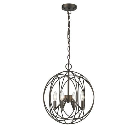 

Ella Farmhouse 4 Light Rubbed Bronze Ceiling Pendant - 15.5 in.