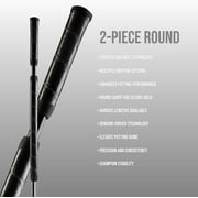 Winn 2-Piece Wrap (.620 Core) Long Putter Grip, Black/Gray