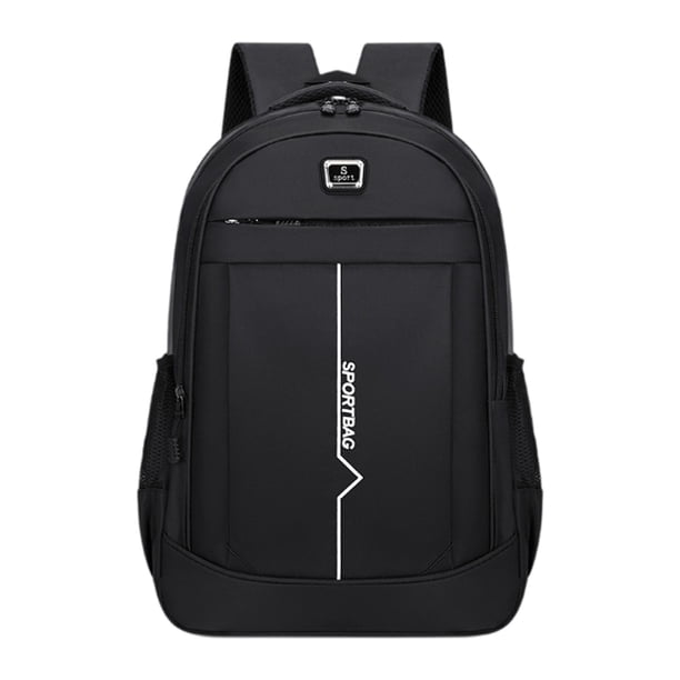 Mochila de gran capacidad Jinwen para hombre bolso de estudiante de moda simple negro