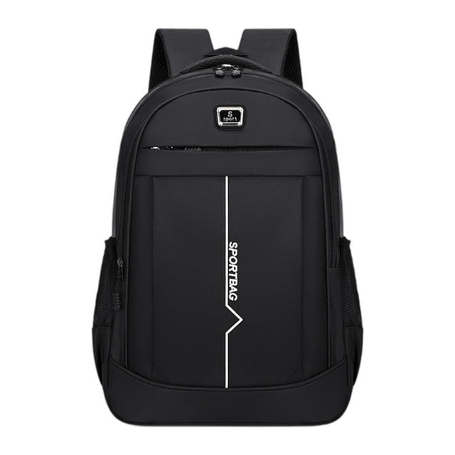 Mochila de gran capacidad Jinwen para hombre bolso de estudiante de moda simple negro