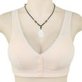 thumbnail image 1 of CHUANK Front Closure Bras for Women Plus Size Wireless Padded Plus Size Wire Free Bras Beige 4XL, 1 of 3