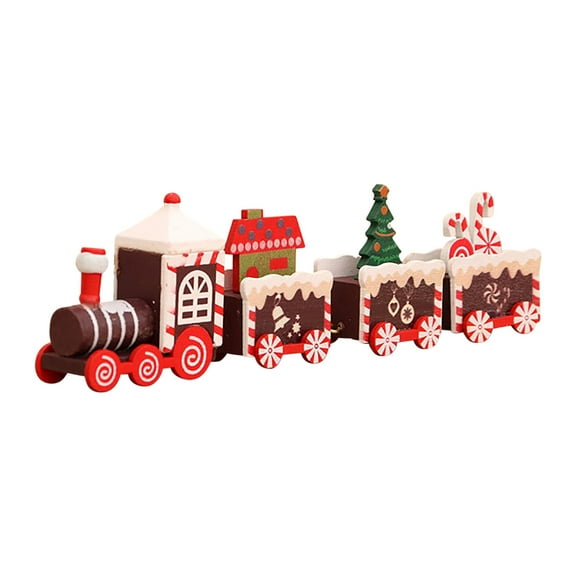 EUDIDV Xmas Decoration Ornaments Christmas Decorations Christmas Wooden Train Window Decoration Ornaments Christmas Gifts Christmas Figurines