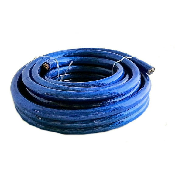 IMC Audio 1/0 Gauge CCA Power Blue Wire Cable (10ft Blue) Battery Cable Wire, Automotive, Car Audio Speaker Home Stereo System, RV Trailer, Amp Wiring 0 Guage Power Wire Cable 0 Car Audio